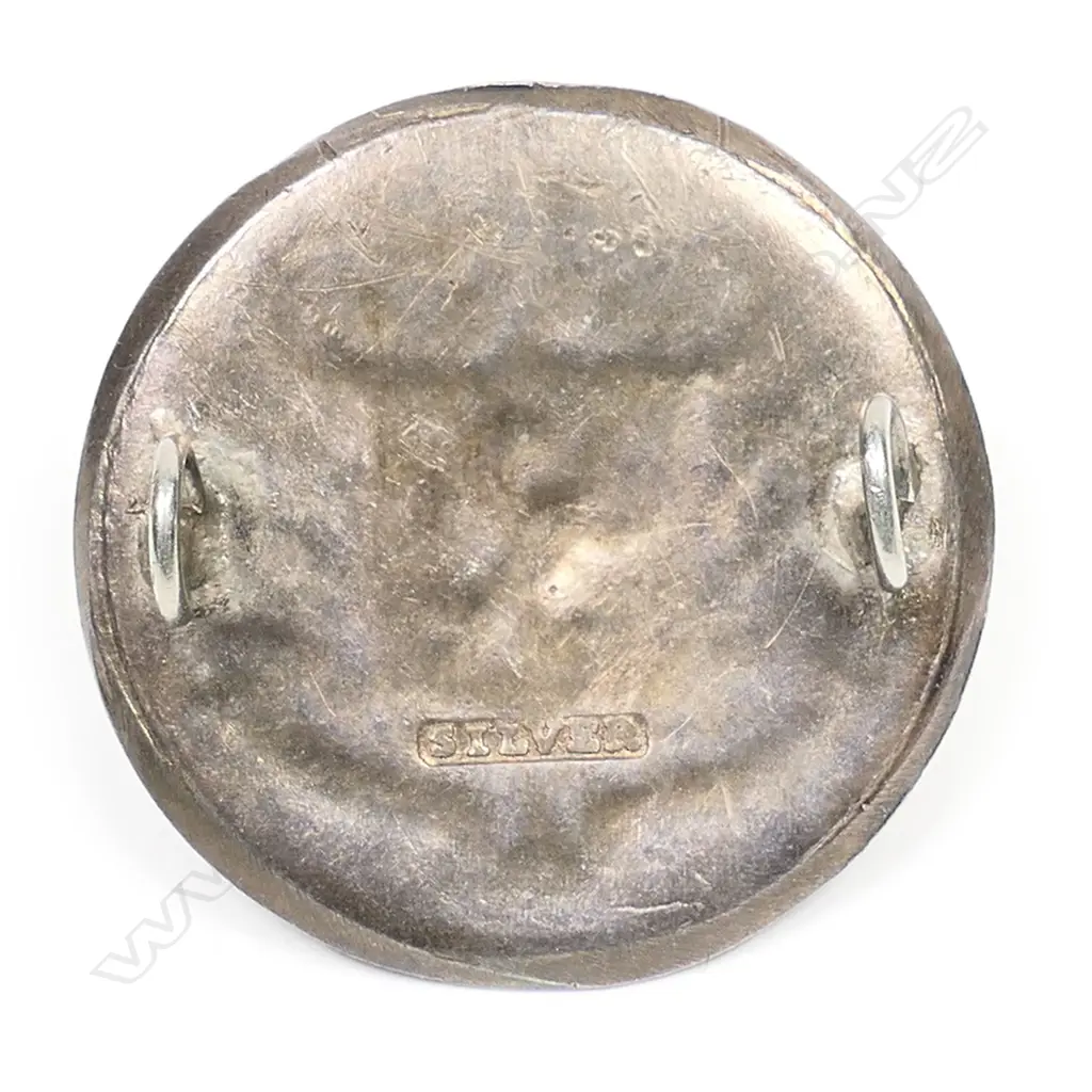 Anton Teutenberg silver Auckland Grammar School badge, Image 1++